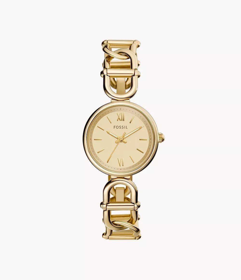 Carlie 30mm Three-Hand Gold-Tone Stainless Steel Watch
