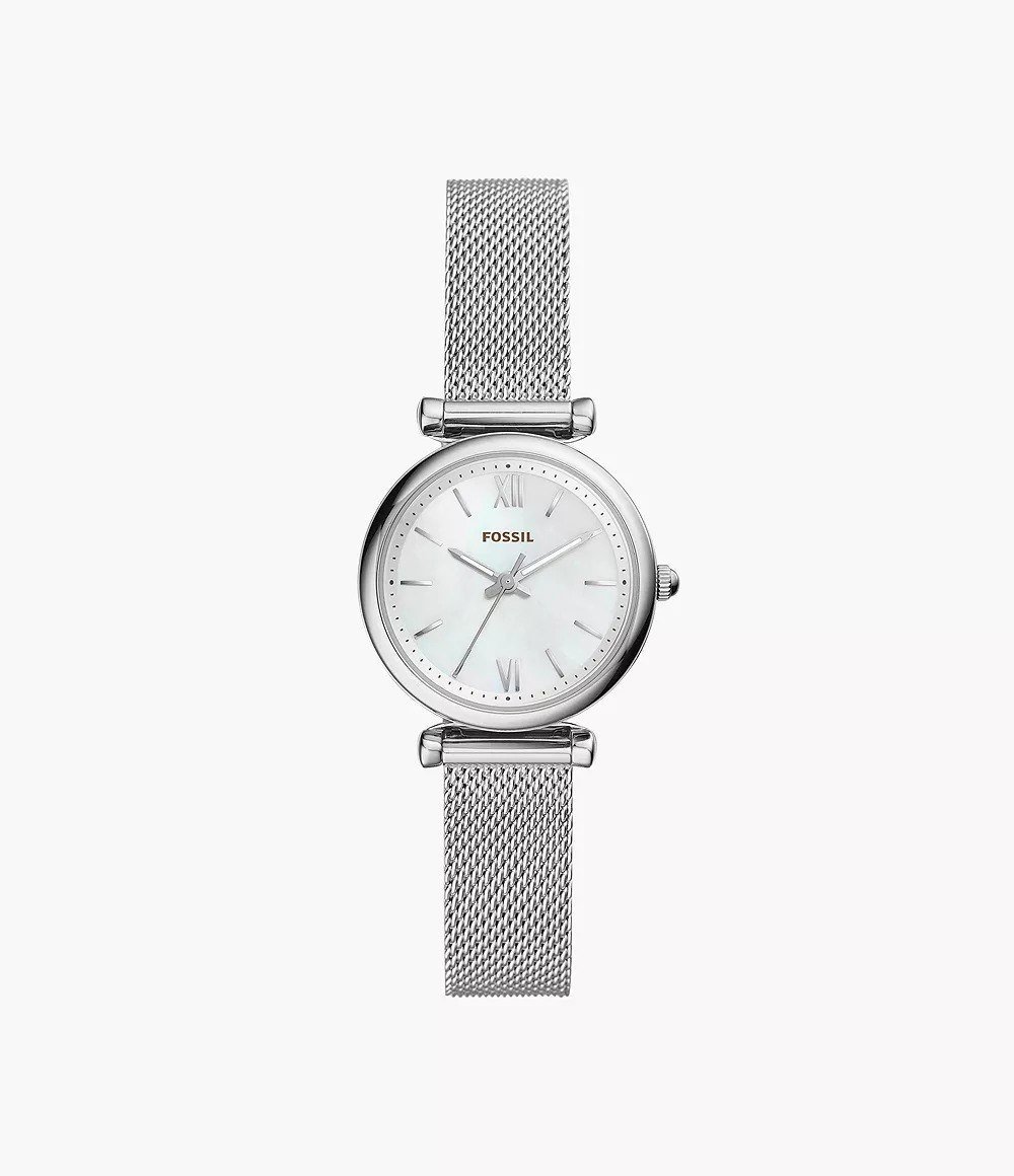 Carlie Mini 28mm Three-Hand Stainless Steel Watch