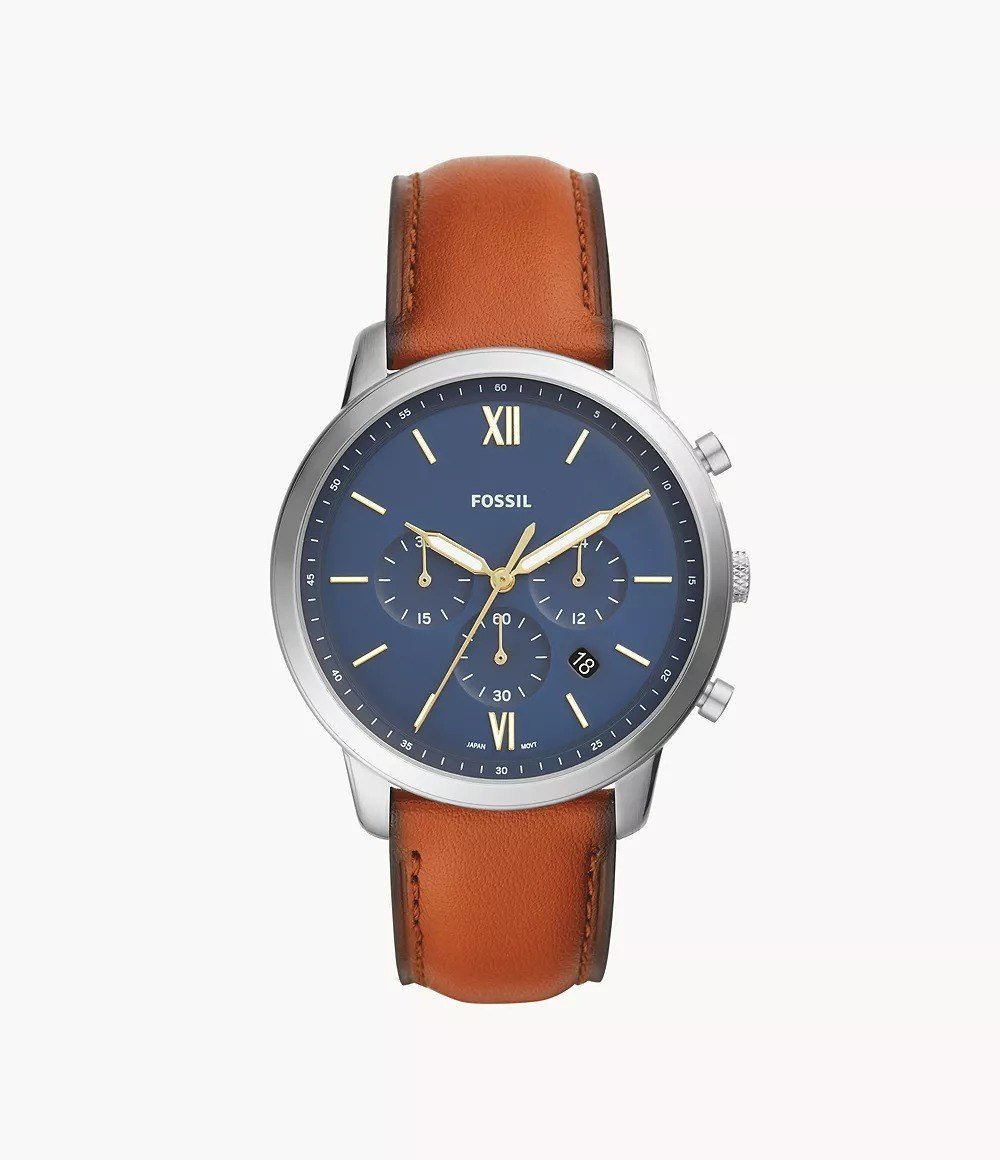 Neutra 44mm Chronograph Brown Leather Watch