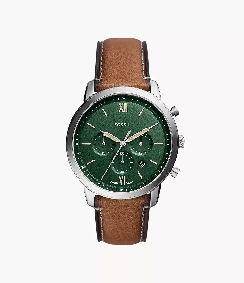 Neutra 44mm Chronograph Brown Leather Watch