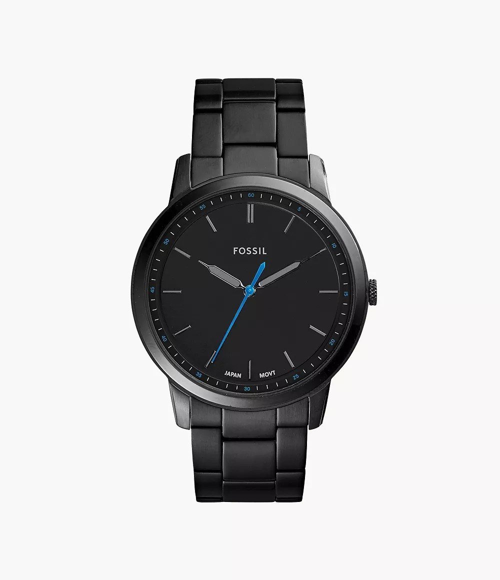 Minimalist 44mm Three-Hand Two-Tone Stainless Steel Watch