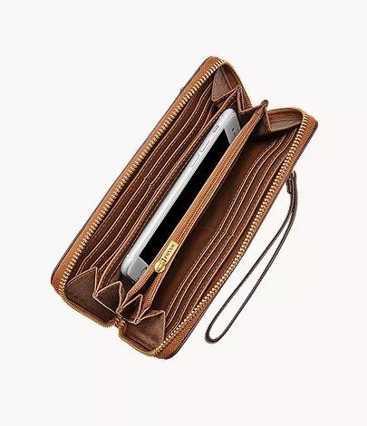 Logan RFID Zip Around Clutch