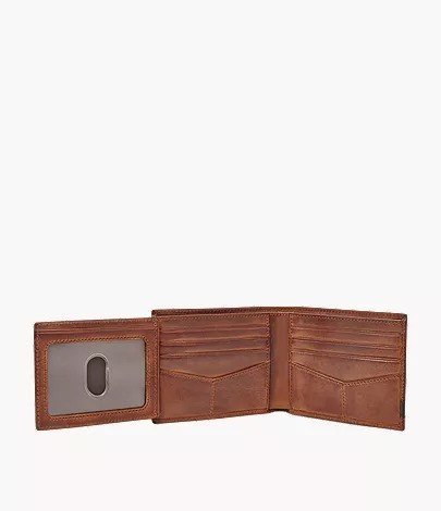 Quinn Leather Flip ID Bifold Wallet
