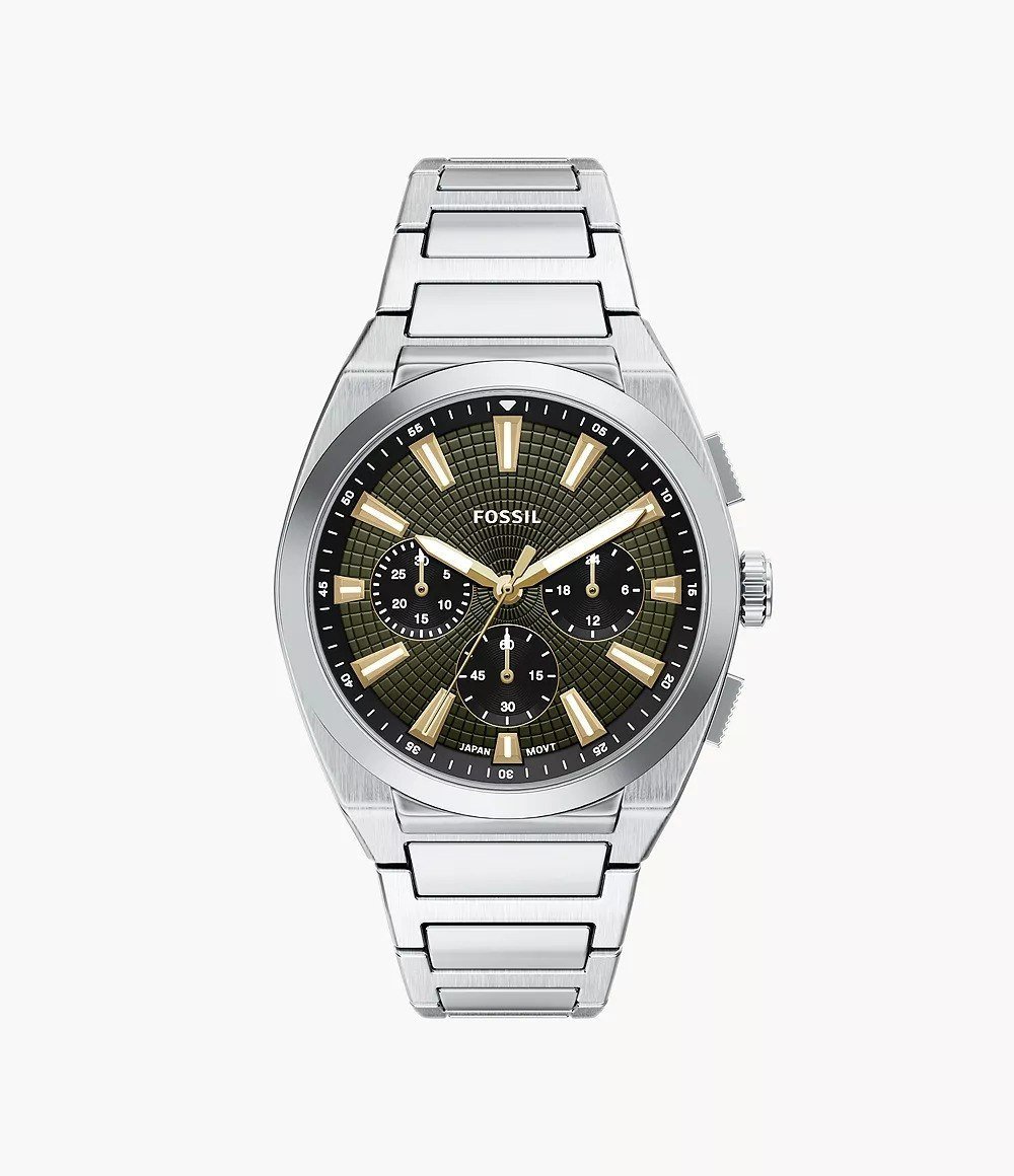 Everett 44mm Chronograph Stainless Steel Watch
