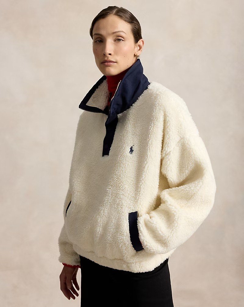 Polo Bear High-Pile Fleece Funnelneck