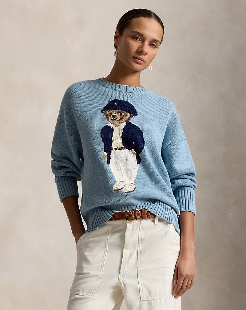 Polo Bear Oversize Cotton Sweater