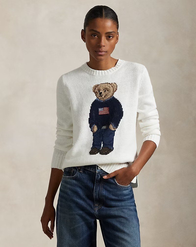 Polo Bear Cotton-Linen Sweater