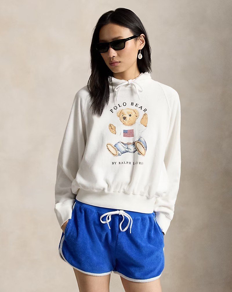 Shrunken Fit Polo Bear Terry Hoodie