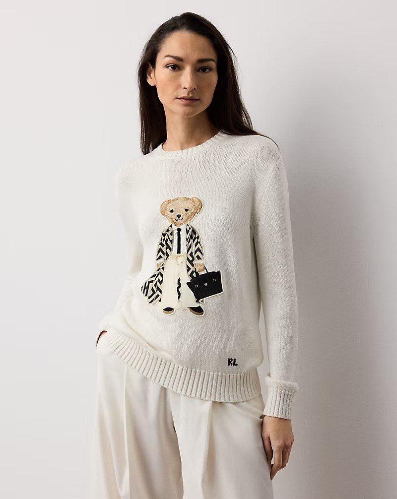 Spring Polo Bear Silk Sweater