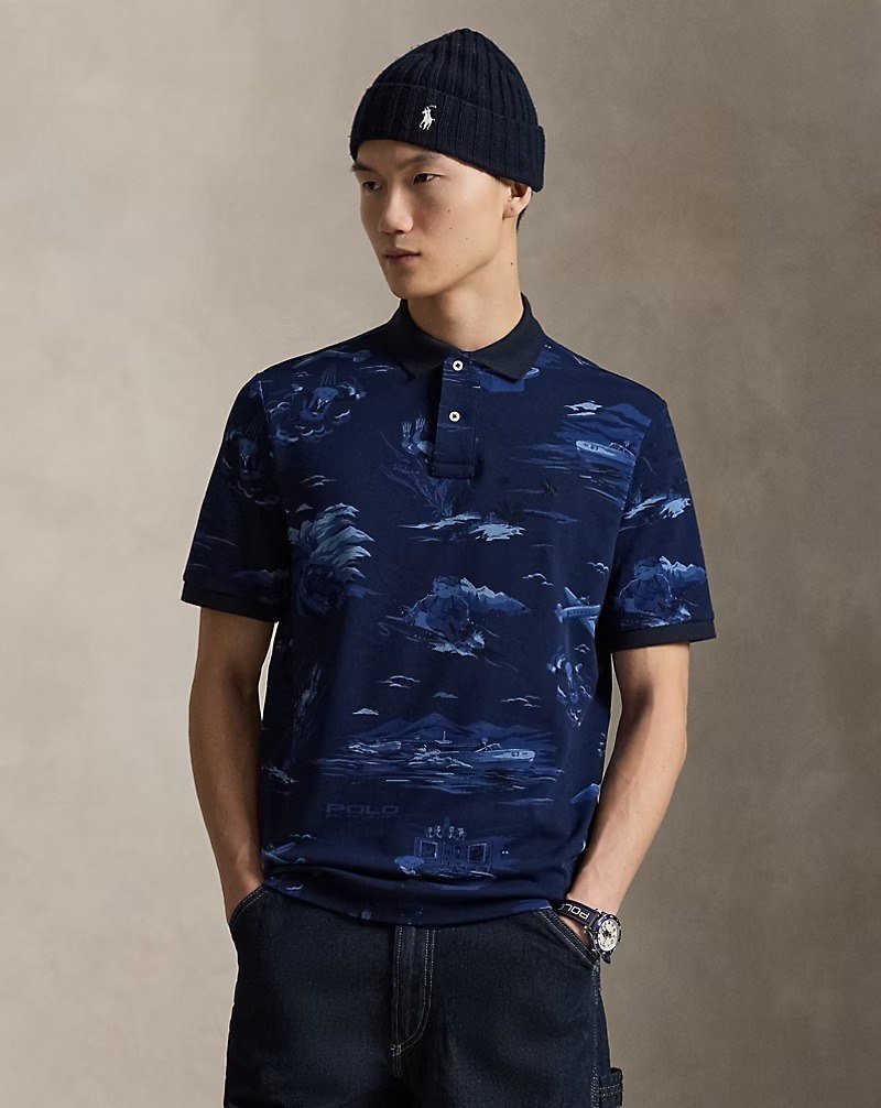Classic Fit Polo Bear Mesh Polo Shirt