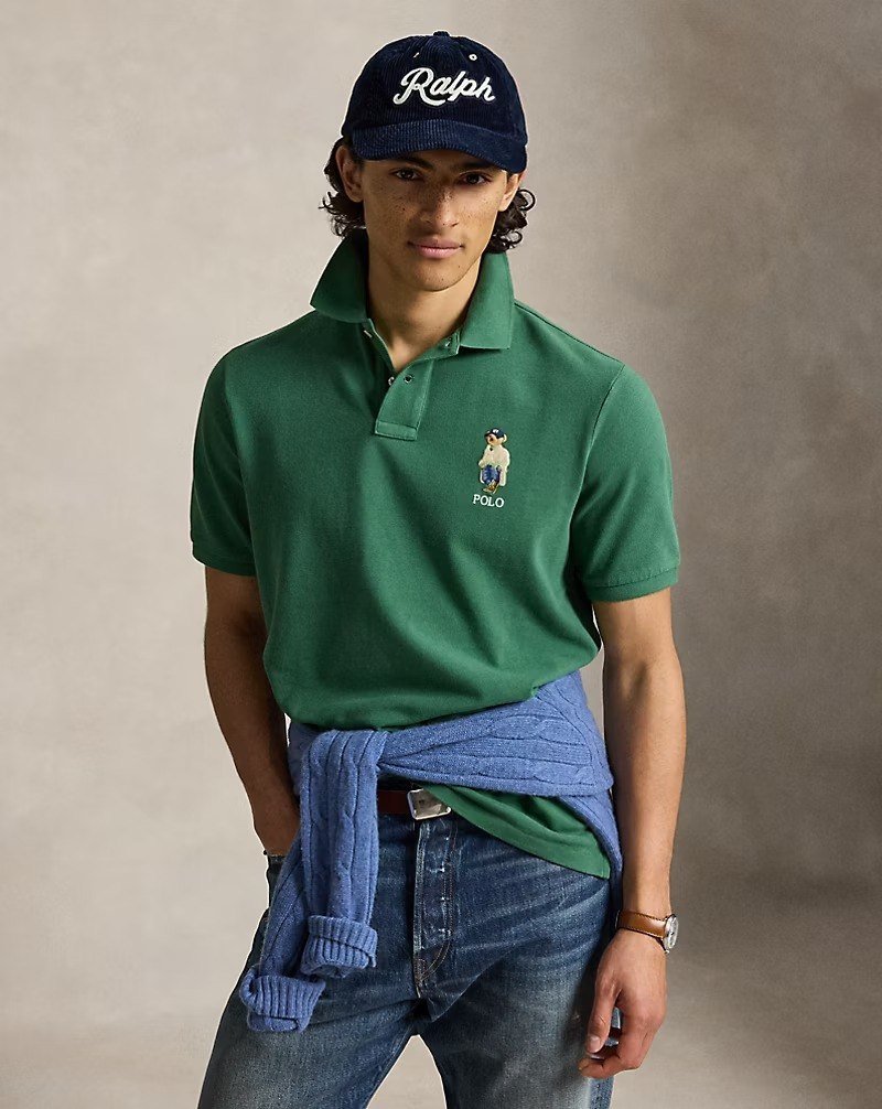 Classic Fit Polo Bear Mesh Polo Shirt