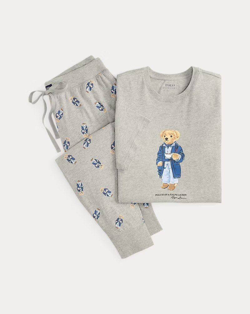 Polo Bear Cotton Jersey Sleep Set