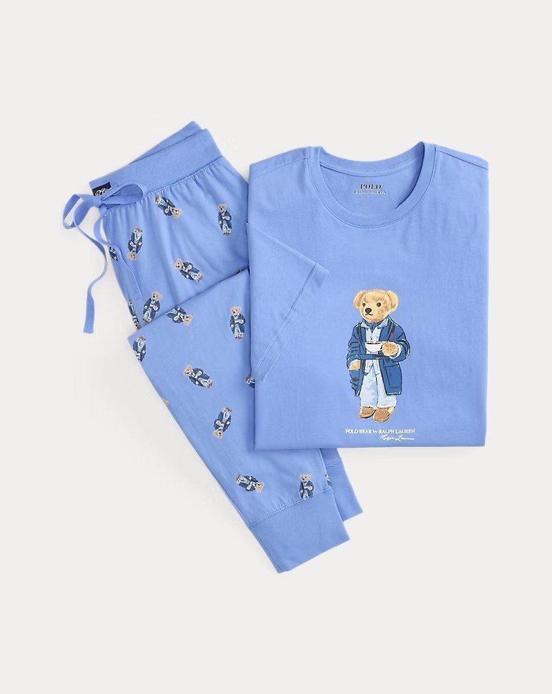Polo Bear Cotton Jersey Sleep Set