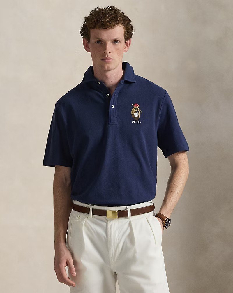 Classic Fit Polo Bear Mesh Polo Shirt