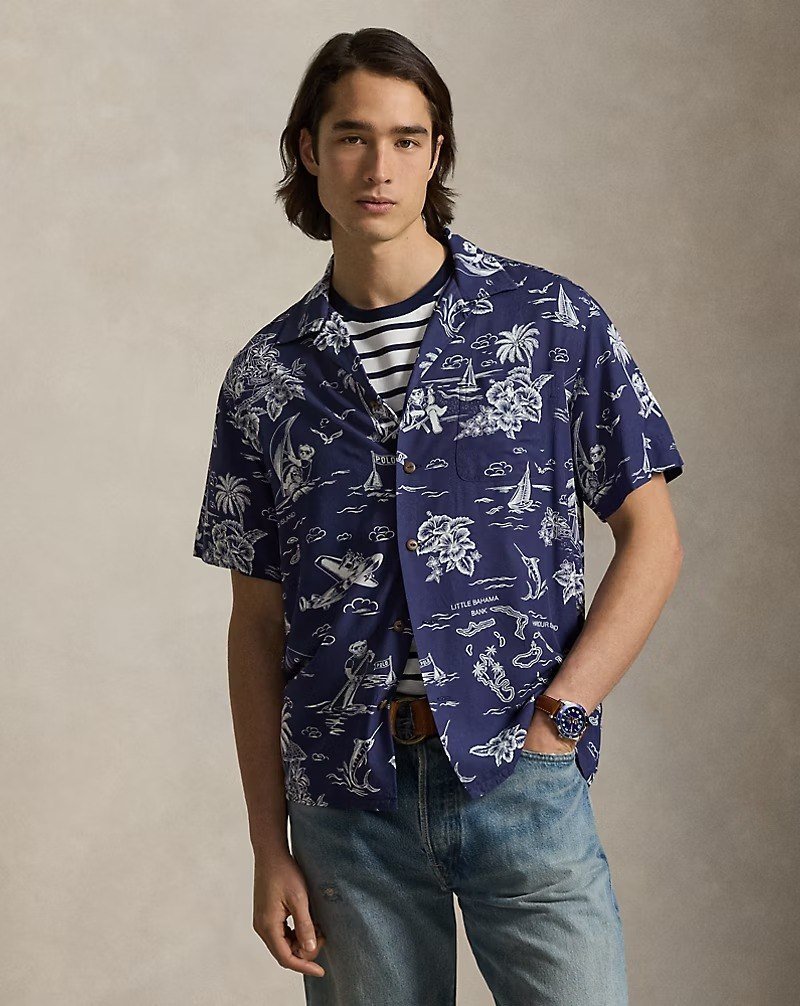 Classic Fit Polo Bear Camp Shirt