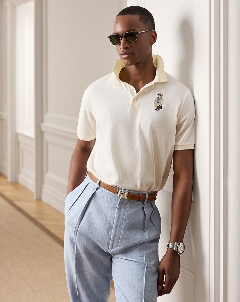 Polo Bear Cotton-Cashmere Polo Shirt