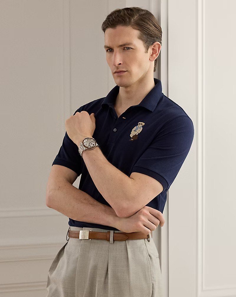 Polo Bear Cotton-Cashmere Polo Shirt