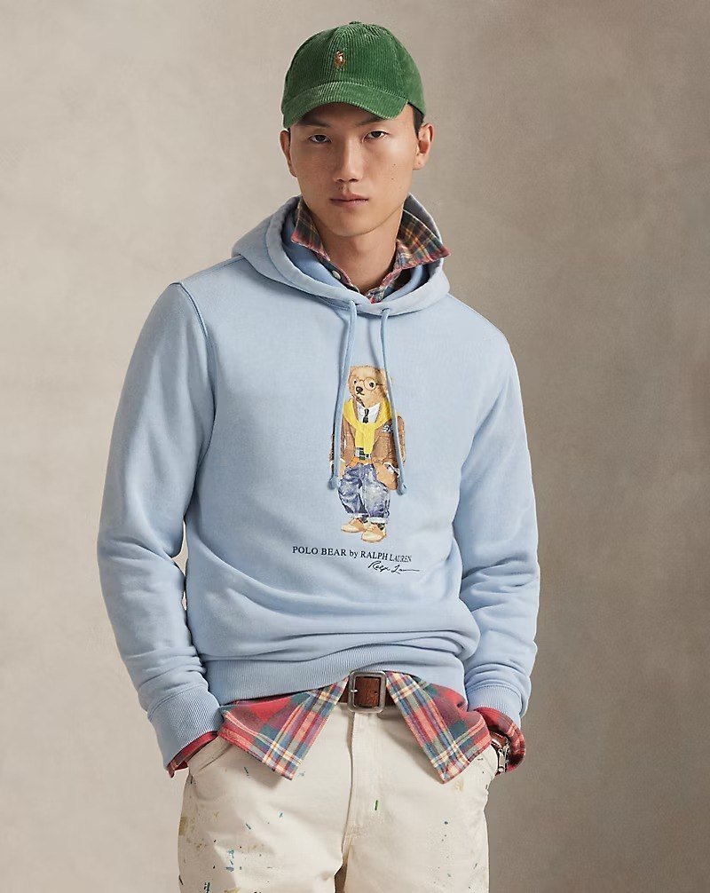 Polo Bear Garment-Dyed Fleece Hoodie