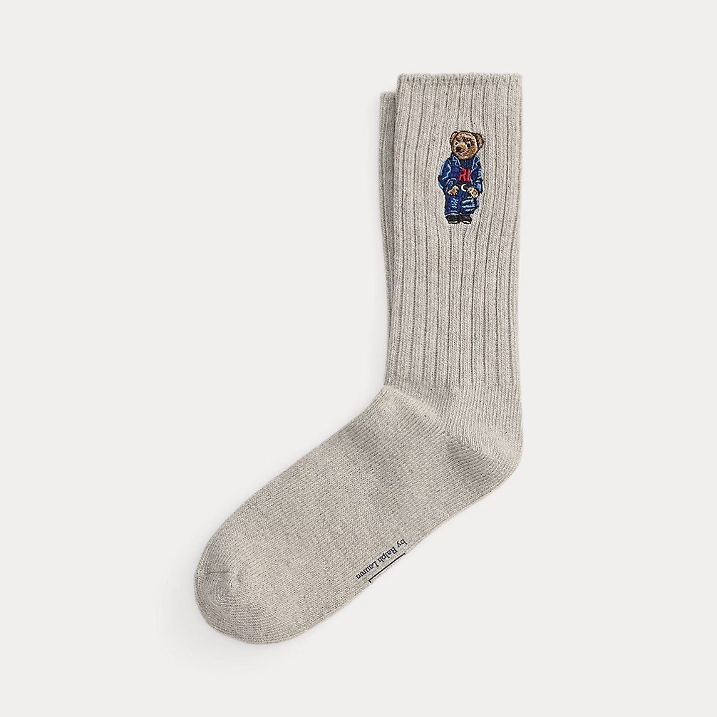 Polo Bear Cotton-Blend Crew Socks