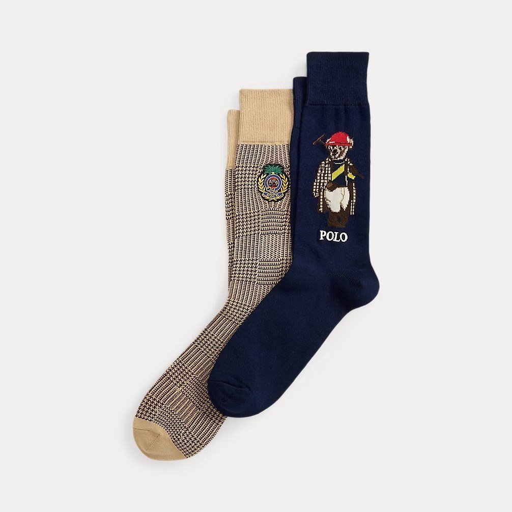 Polo Bear & Crest Trouser Sock 2-Pack