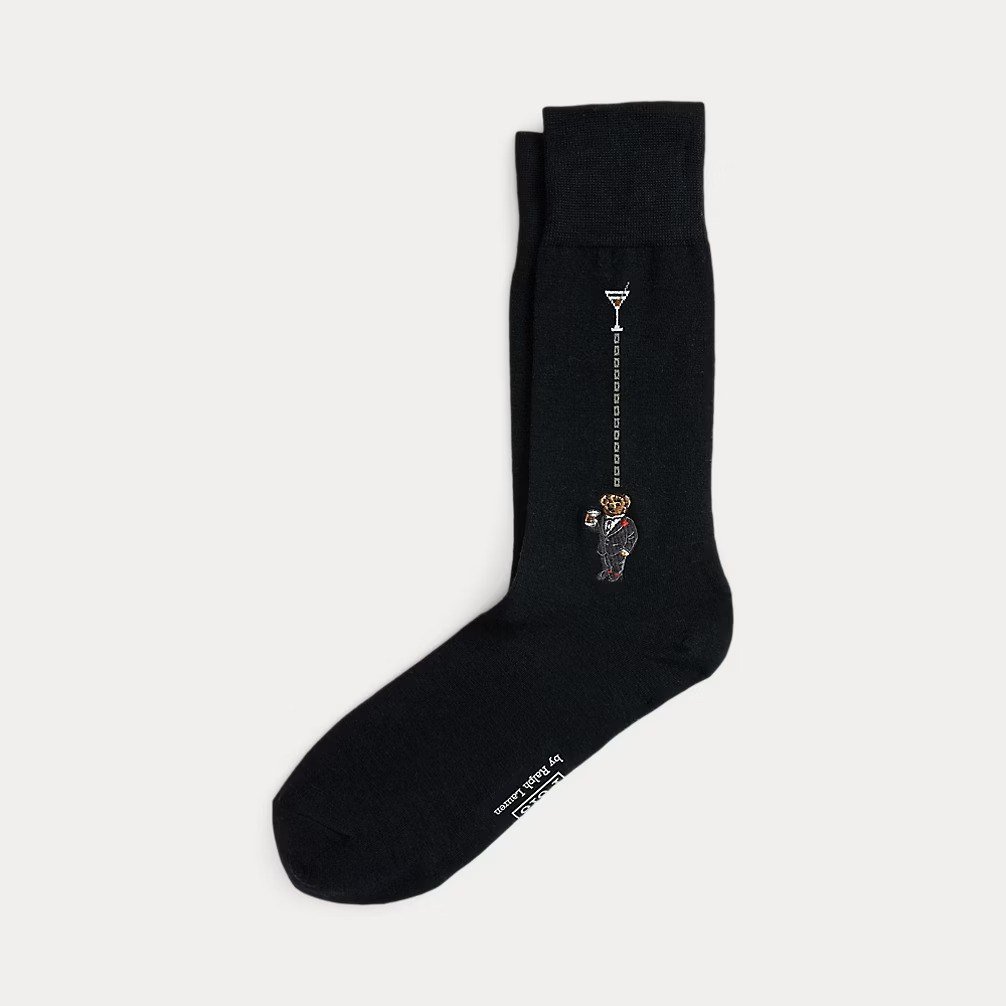 Polo Bear Wool-Blend Dress Socks
