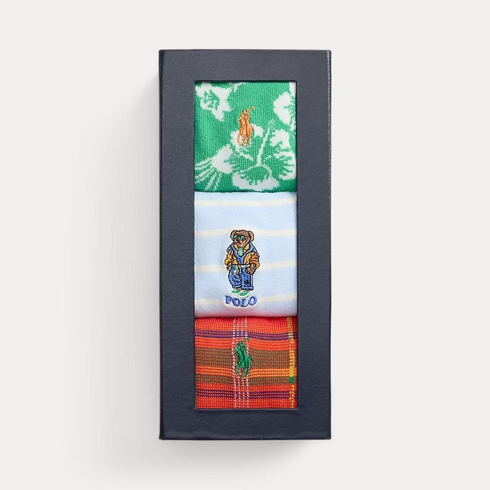 Polo Bear Patterned 3-Sock Gift Set