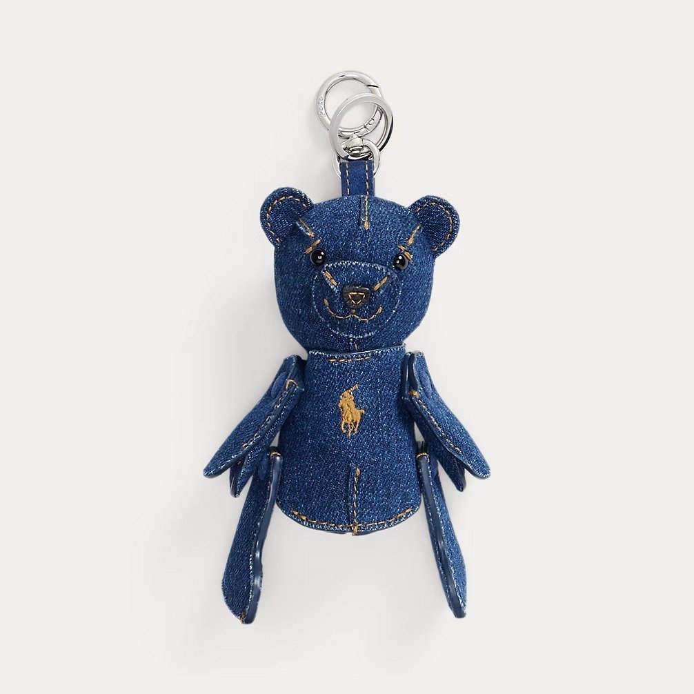 Polo Bear Denim Bag Charm