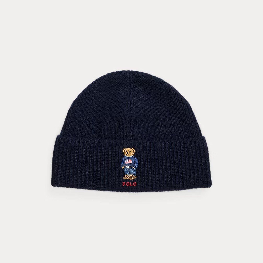 Polo Bear Rib-Knit Beanie