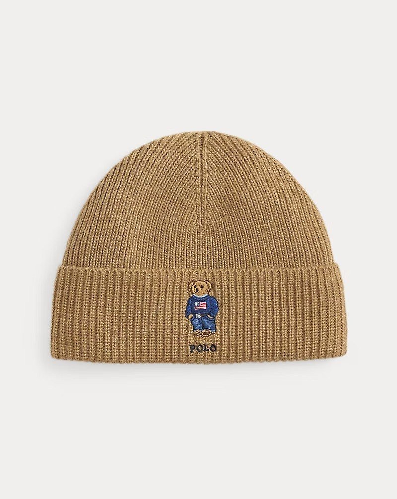 Polo Bear Rib-Knit Beanie
