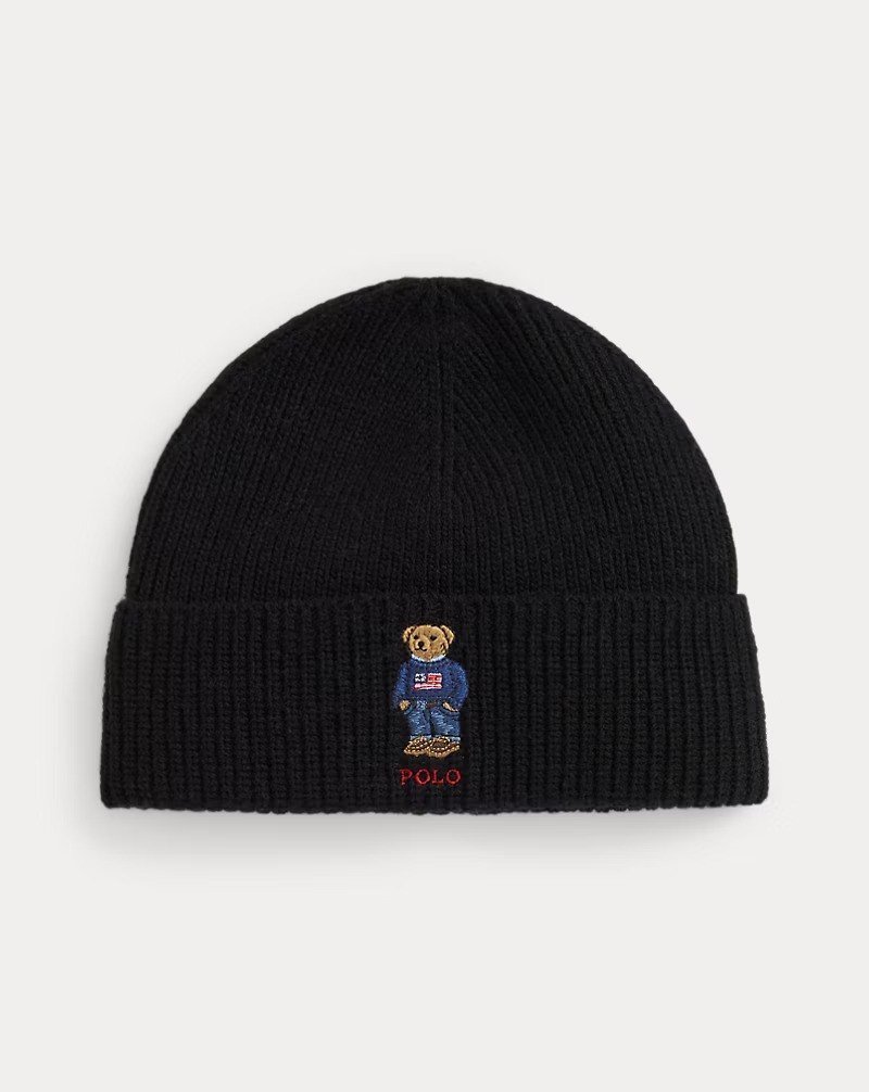 Polo Bear Rib-Knit Beanie