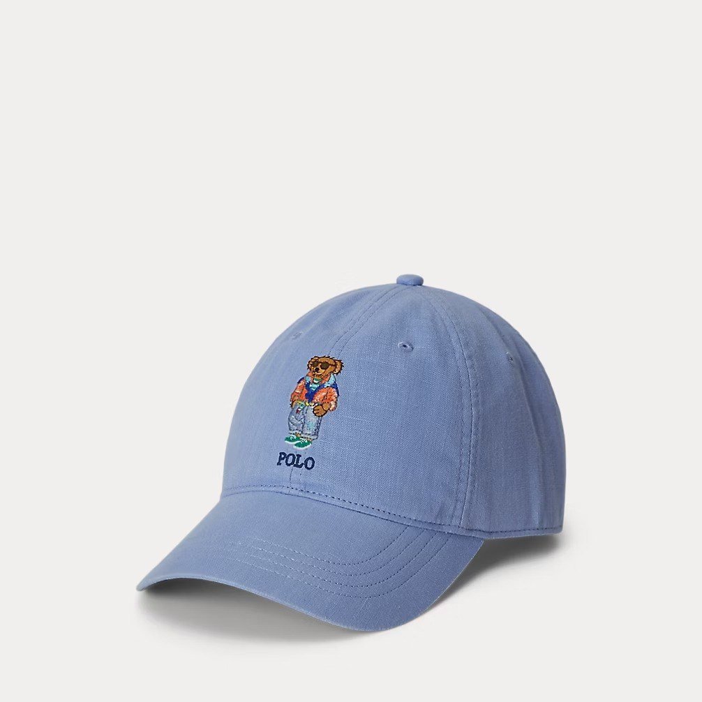 Polo Bear Linen Ball Cap