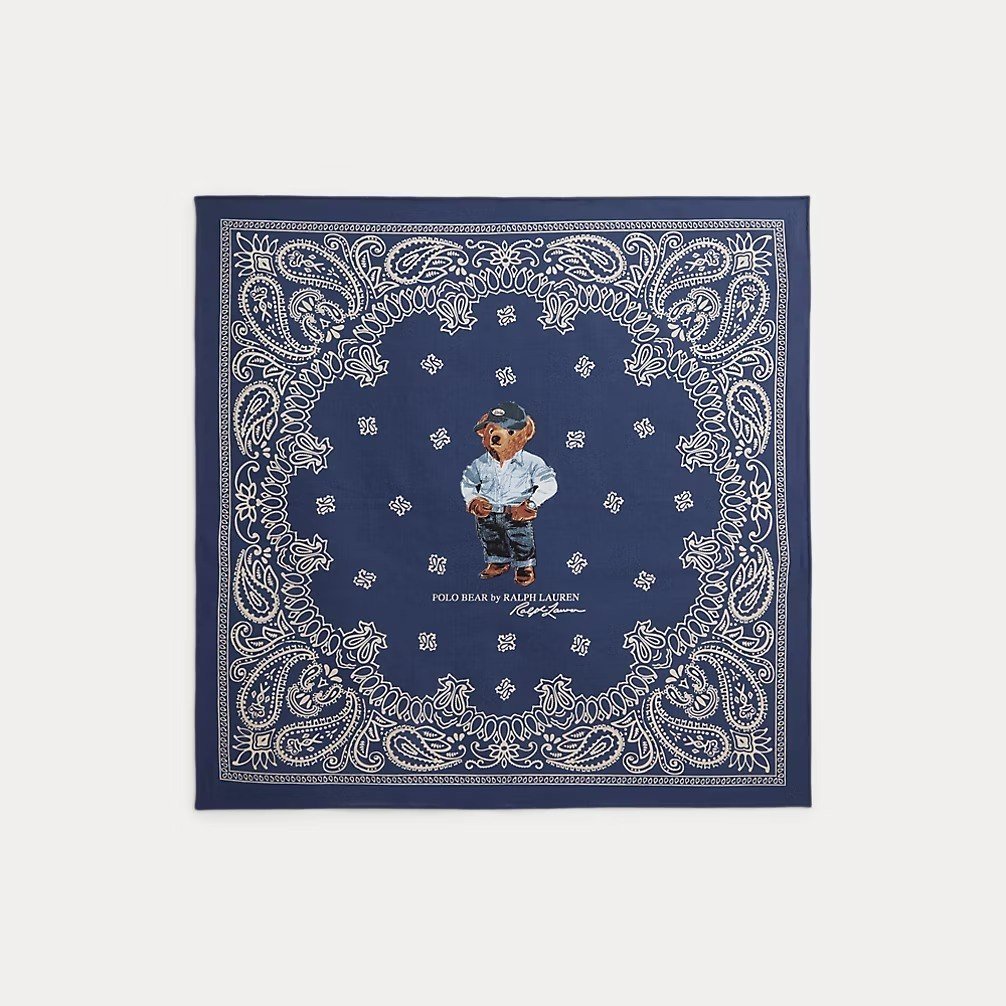 Polo Bear Paisley Cotton Bandanna