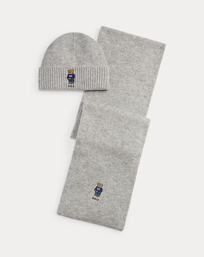 Polo Bear Beanie & Scarf Gift Set