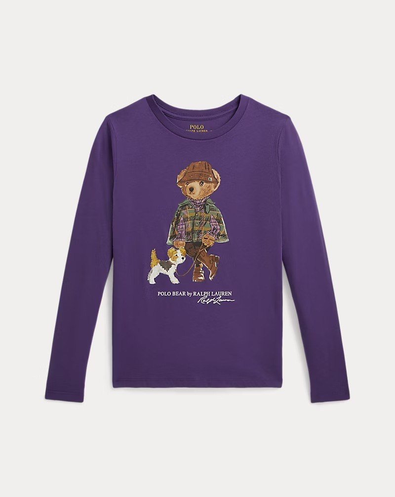Polo Bear Cotton Long-Sleeve Tee