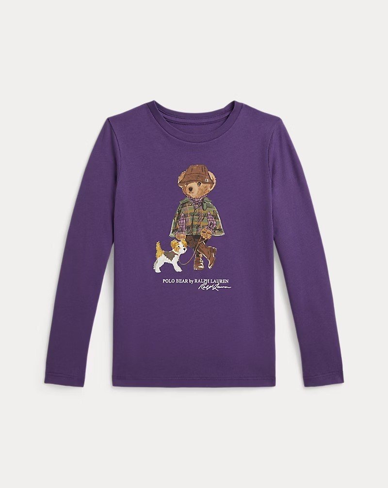 Polo Bear Cotton Long-Sleeve Tee