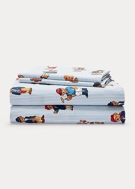 Teddy Bear Stripe Sheet Set queen size