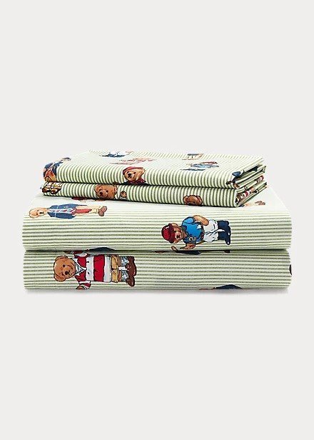 Teddy Bear Stripe Sheet Set king size