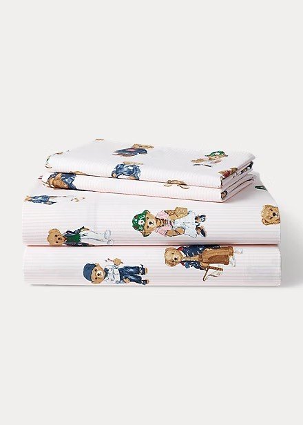 Teddy Bear Stripe Sheet Set king size