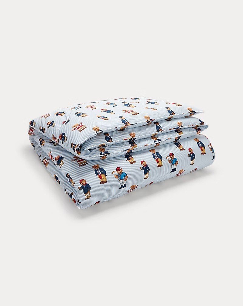 Teddy Bear Stripe Comforter Set king size