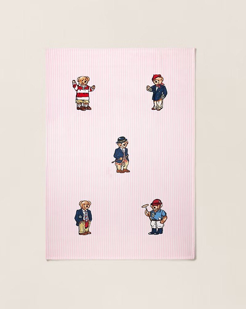 Teddy Bear Stripe Throw Blanket