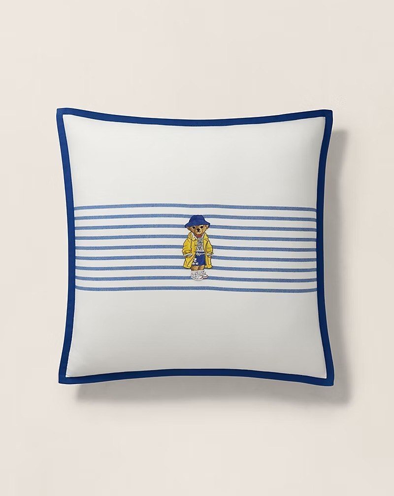Raincoat Polo Bear Throw Pillow