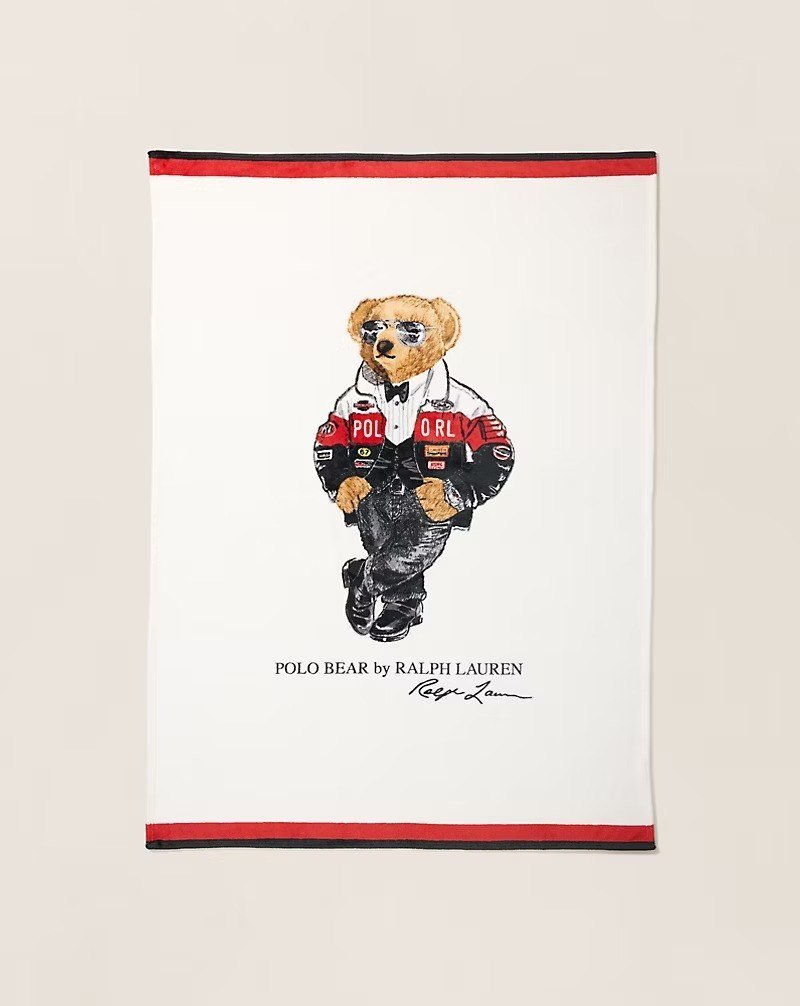 Holiday Polo Bear Throw Blanket