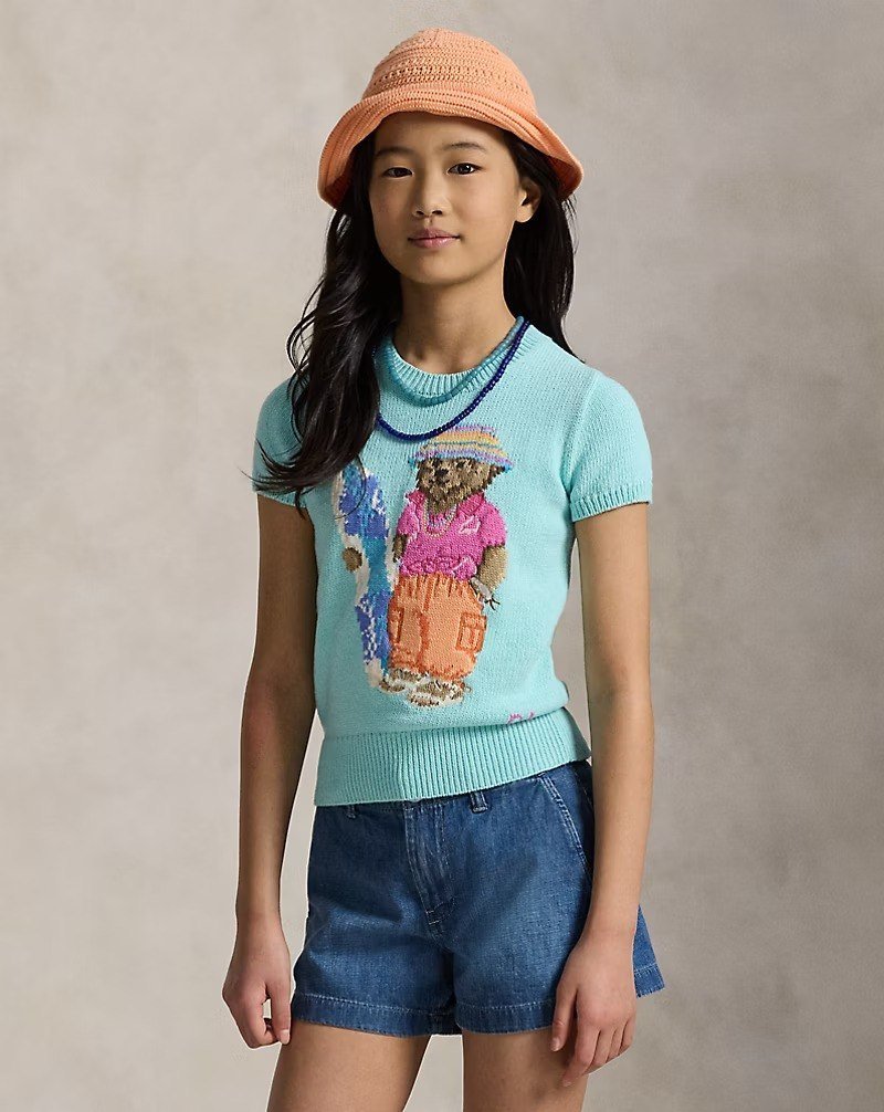 Polo Bear Short-Sleeve Sweater