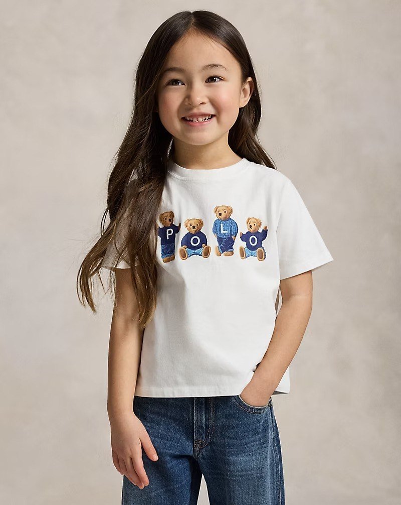 Polo Bear Logo Cotton Jersey Tee