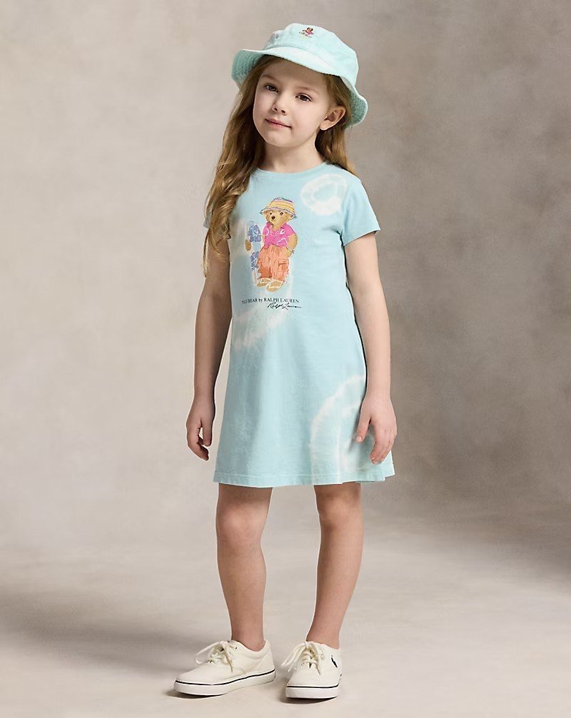 Tie-Dye Polo Bear Cotton Jersey Dress