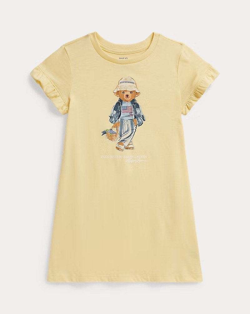 Polo Bear Cotton Jersey Dress