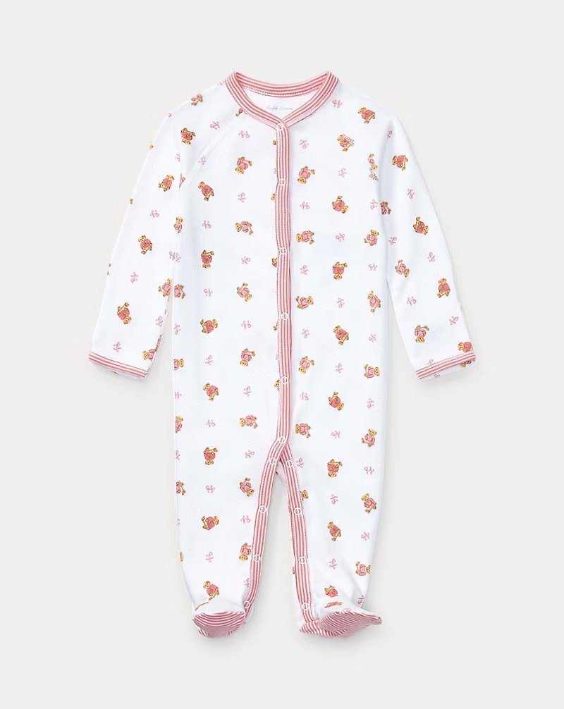 Polo Bear Cotton Footed Coverall