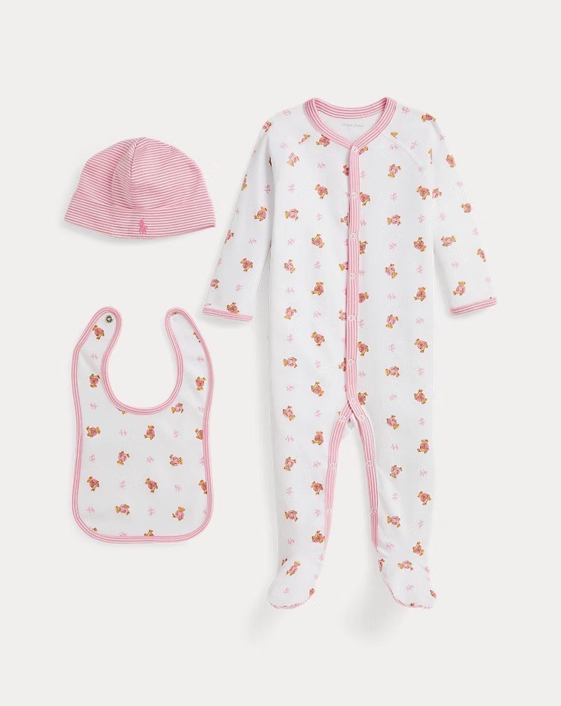 Polo Bear Cotton 3-Piece Gift Set