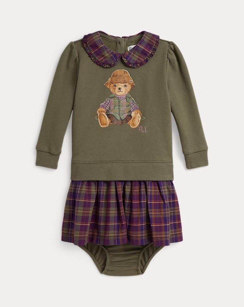 Polo Bear Fleece Dress & Bloomer