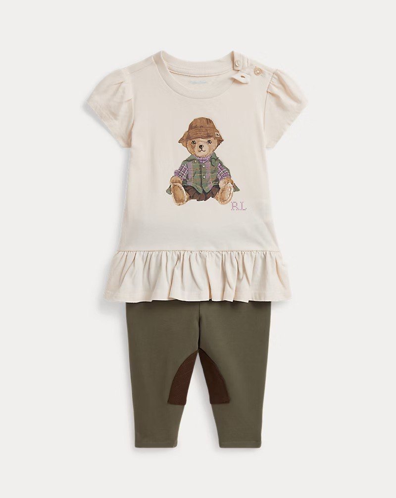Polo Bear Jersey Peplum Tee & Legging